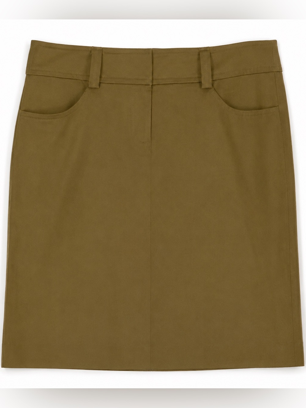 Trina Turk Khaki/Bronze Pencil Skirt Made in USA Size 4‎